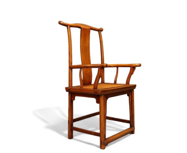中国 - 清朝，异国情调的木制贵族椅，有杖座。