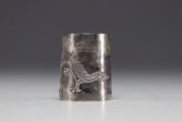 China - Sterling silver goblet with Dragon design.