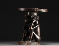 Tabouret  anthropomorphe -Tchokwé - Rep.dem.Congo