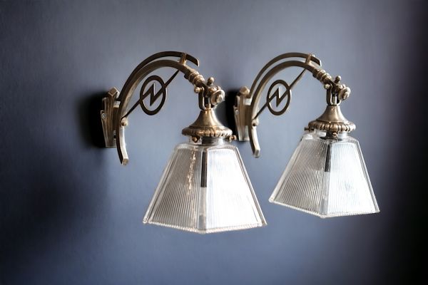 Pair of Art Deco sconces, probably German made.