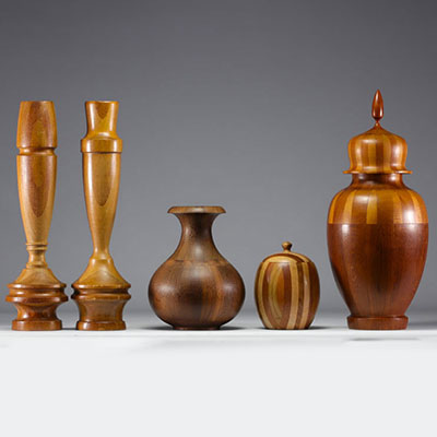 Ensemble (5) de potiches et vases Maurice Bonami pour De Coene Frères