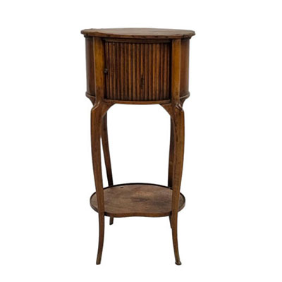 Small wooden four-legged occasional seat