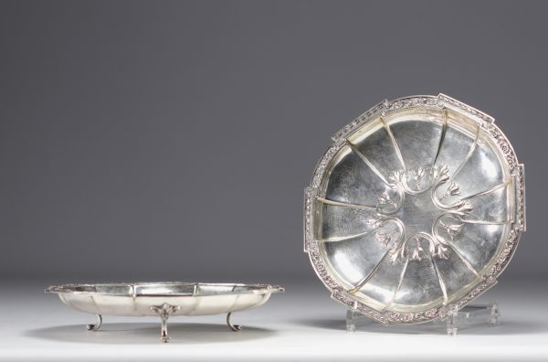 Henri SOUFFLOT - Pair of solid silver dishes. 19th.