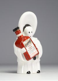 Pierrot advertising in porcelain after Jean Adrien MERCIER for Cointreau Liqueur in Angers.