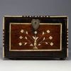 Rare Indo-Portuguese cabinet in wood and bone marquetry, 18th century.