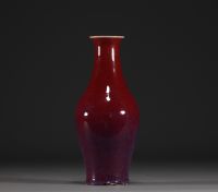 China - Flamed oxblood porcelain vase.