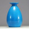 Boch Keramis - Art Deco blue monochrome earthenware vase, shape number 945, Boch mark underneath.