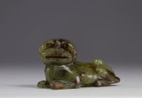 China - Pekingese dog in jade, Qing period.