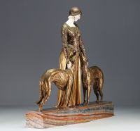 Demetre CHIPARUS (1886-1947) ‘Les Amis Toujours’ Large chryselephantine sculpture in bronze and ivory, circa 1925 (Height 64cm)