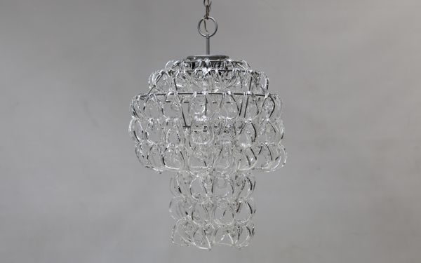 Angelo MANGIAROTTI (1921-2012) ‘Giogali’ chandelier for Vitosi in Murano glass, circa 1967.