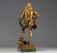 Benoît Lucien HERCULE (1846-1913) ‘Gentleman in armour’ Gilt bronze sculpture, signed and stamped by the Thiébaut foundry in Paris.