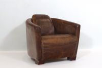 Art Deco leather ‘Club’ armchair.