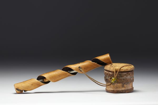 Japan - Netsuke smoker and pipe set, Meiji period
