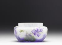 DAUM Nancy - pocket tray decorated with small violettes