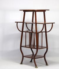 Michel THONET (1796-1871) étagère Art Nouveau (N° 32) pieds en bronze.