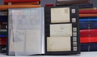 Set of various stamp albums and documents from China and around the world.