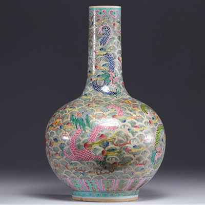 Famille rose porcelain vase 