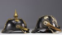 Germany - Set of two infantry spiked helmets, model 1887.