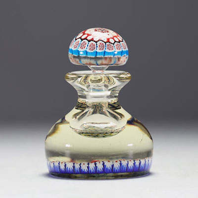 Verrerie de Clichy - Crystal inkwell with millefiori lining, 1863.
