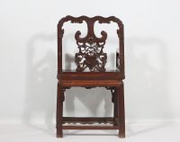 Chine - Vietnam - Fauteuil en bois exotique et incrustations de nacre pour le marché Peranakan nyonya, XIXème.