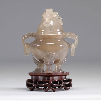 incense burner in agate - 20th