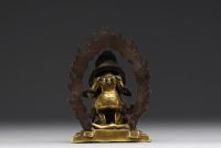 Chine - Tibet - Figure de Mahakala en bronze doré, d'époque XVIIIème.