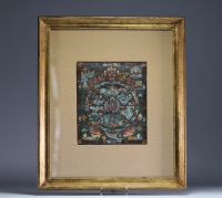 Tibet - Tanka painted on canvas, late 19th century.