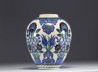 Samson, Edmé et Cie France - Vase ovoïde en porcelaine à motifs Iznik, art Ottoman, époque XIXème.