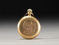 Pocket watch in 18K yellow gold 750°/°°, gross weight 97.3gr