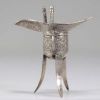 China - Wine cup, ritual object in solid silver, hallmarked.