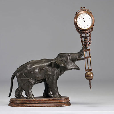 Mysterious elephant clock