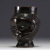 Africa DRC - Kuba libatory cup in carved wood.