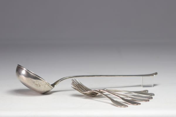 Set of solid silver cutlery, hallmarked A1.