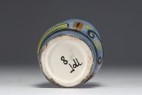 Jean DE LESPINASSE (1896-1979) Glazed ceramic box with stylised decoration, circa 1950.