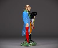 Murano - Personnage en verre polychrome.