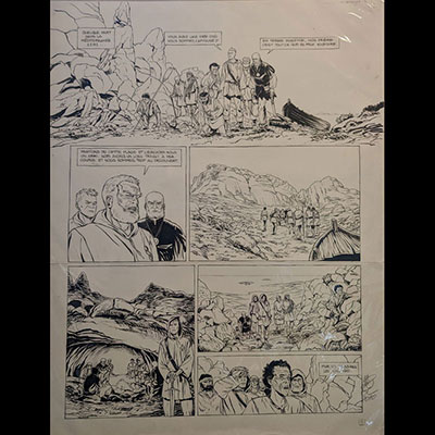 ) Miguel Lalor (Miguel de Lalor Imbira) Né au Brésil en 1971 Planche originale a l'encre de Chine sur papier, tirée de la série  