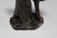 Jules DALOU (1838-1902) ‘Paysanne’ Small bronze with a brown patina, lost wax, foundry Susse Frs Paris, signed.