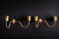 Josef FRANK (1885-1967) Pair of gilt brass sconce candlesticks.