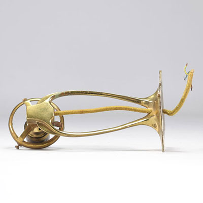 Art Nouveau wall lamp in gilded bronze 1900