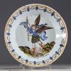 Nevers - Polychrome earthenware plate with patronymic design representing Saint Michel.