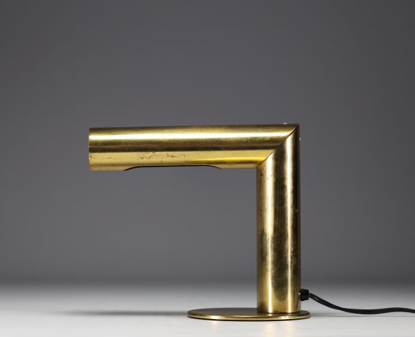 Jonas HIDLE (1912-2001) for Høvik Lys, Norway - Brass desk lamp, circa 1980.