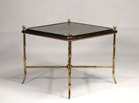 Maison BAGUÈS - Coffee table, lacquer top decorated with a Chinese landscape.