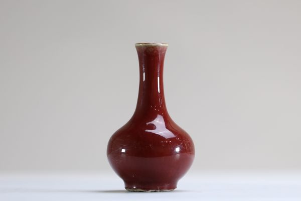 China - Small oxblood vase.