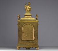 Gilt bronze religious clock in the Louis XIV style.