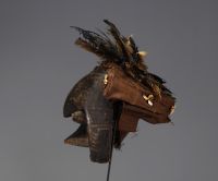 Africa DRC - Old Kuba ‘Pwoom itok’ dance mask.