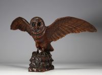 Carved wooden owl from the Black Forest.