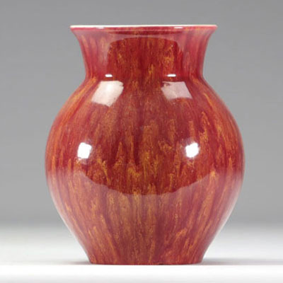 VILLEROY & BOCH Septfontaines,  vase rouge flammé en faïence