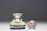 Verrerie de Clichy - Crystal inkwell with millefiori lining, 1863.