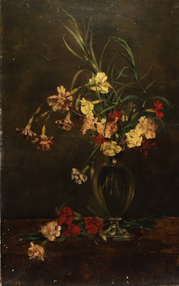 Georgette MEUNIER (1859-1951) ‘Nature morte aux fleurs’ Oil on canvas, signed.