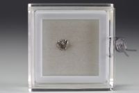 Certified heart diamond, 1.22 ct, grey natural colour, certificate included.